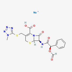 molecular formula C19H18N6NaO6S2 B1668817 Cefamandole nafate, European Pharmacopoeia (EP) Reference Standard CAS No. 42540-40-9
