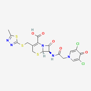 molecular formula C18H15Cl2N5O5S3 B1668821 Cefazedone CAS No. 56187-47-4