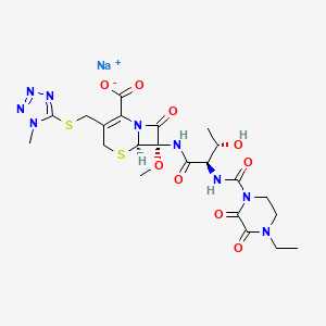 molecular formula C22H28N9NaO9S2 B1668822 钠塞福布培酮 CAS No. 76648-01-6