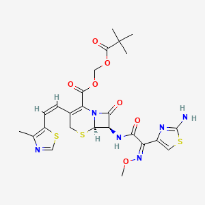 molecular formula C25H29ClN6O7S3 B1668825 Spectracef CAS No. 1448435-17-3
