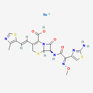 molecular formula C19H18N6NaO5S3+ B1668826 钠盐头孢地尼 CAS No. 104146-53-4