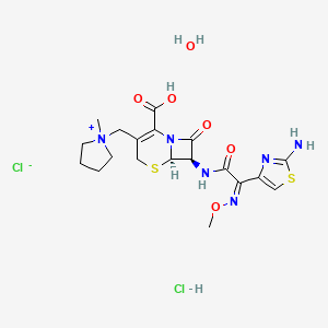 molecular formula C19H27Cl2N6O5S2+ B1668829 头孢哌酮盐酸盐 CAS No. 123171-59-5