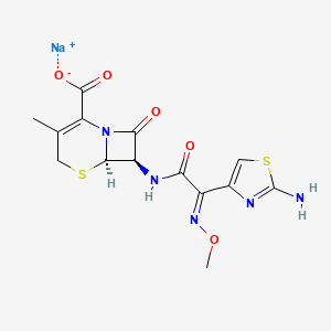 molecular formula C14H14N5NaO5S2 B1668831 Cefetamet sodium CAS No. 65243-25-6
