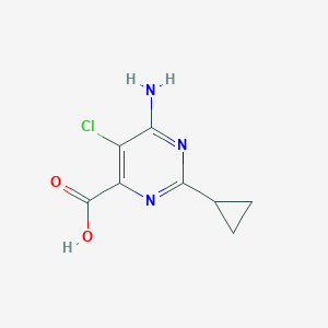molecular formula C8H8ClN3O2 B166884 Aminocyclopyrachlor CAS No. 858956-08-8