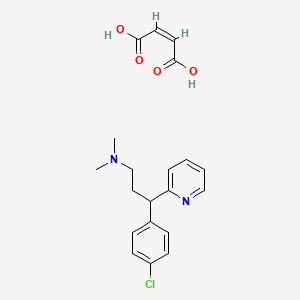 molecular formula C20H23ClN2O4 B1668844 扑尔敏马来酸盐 CAS No. 113-92-8