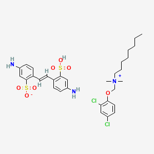 molecular formula C31H41Cl2N3O7S2 B1668845 Chlorphenoctium Amsonate CAS No. 7168-18-5