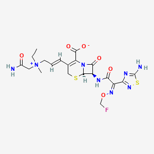 molecular formula C20H25FN8O6S2 B1668854 头孢普兰 CAS No. 116853-25-9