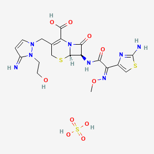 molecular formula C19H24N8O10S3 B1668863 Cefoselis sulfate CAS No. 122841-12-7