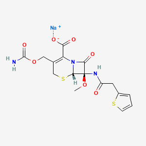 molecular formula C16H17N3NaO7S2 B1668867 Cefoxitin sodium salt, analytical standard CAS No. 33564-30-6