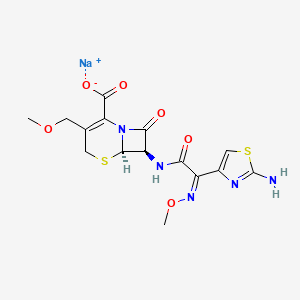 molecular formula C15H16N5NaO6S2 B1668873 Cefpodoxime sodium CAS No. 82619-04-3