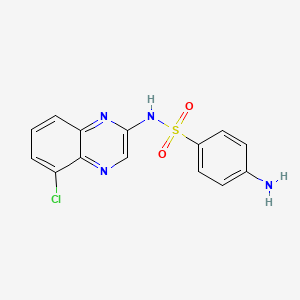 molecular formula C14H11ClN4O2S B1668880 Chloroquinoxaline sulfonamide CAS No. 97919-22-7