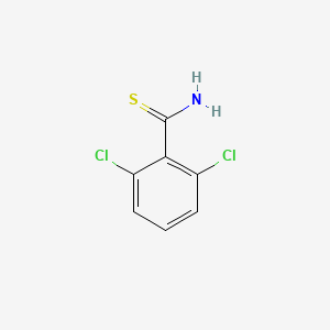 molecular formula C7H5Cl2NS<br>C6H3Cl2CSNH2<br>C7H5Cl2NS B1668887 Chlorthiamid CAS No. 1918-13-4
