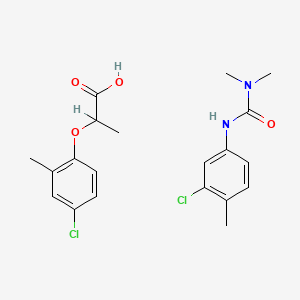 molecular formula C20H24Cl2N2O4 B1668889 Chlortoluron-mecoprop mixt. CAS No. 37341-10-9