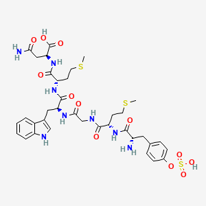 molecular formula C36H48N8O12S3 B1668894 Cholecystokinin (27-32)-amide CAS No. 86367-90-0