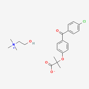 molecular formula C22H28ClNO5 B1668903 Choline Fenofibrate CAS No. 856676-23-8