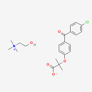 molecular formula C22H28ClNO5 B1668903 Choline fenofibrate CAS No. 856676-23-8