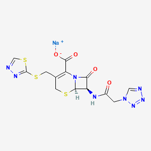 molecular formula C13H11N8NaO4S3 B1668910 Ceftezole sodium CAS No. 41136-22-5