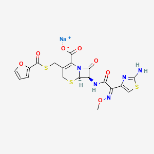 molecular formula C19H17N5NaO7S3 B1668912 CID 9959162 CAS No. 104010-37-9