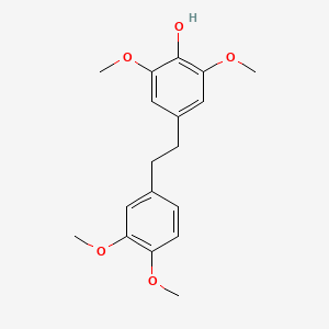 molecular formula C18H22O5 B1668921 Phenol, 4-[2-(3,4-dimethoxyphenyl)ethyl]-2,6-dimethoxy- CAS No. 156951-82-5