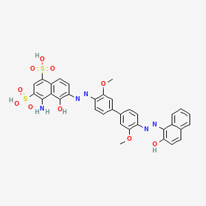 molecular formula C34H27N5O10S2.2Na<br>C34H27N5Na2O10S2 B1668937 Chlorazol Blue RW CAS No. 2586-57-4