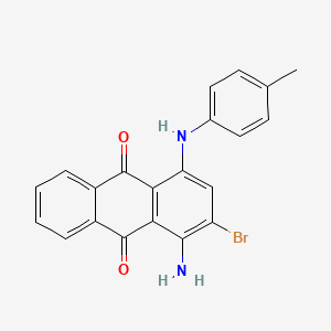 molecular formula C21H15BrN2O2 B1668949 1-Amino-2-bromo-4-p-toluidinoanthraquinone CAS No. 128-83-6
