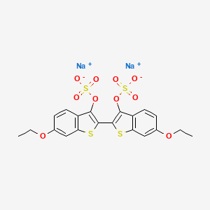 molecular formula C20H18NaO10S4 B1668955 Disodium 6,6'-diethoxy[2,2'-bibenzo[b]thiophene]-3,3'-diyl disulfate CAS No. 10126-87-1