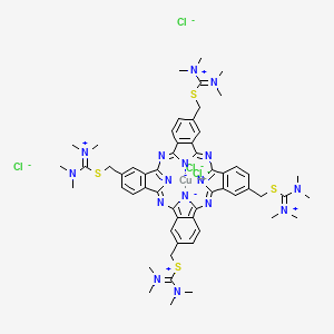 molecular formula C56H70Cl4CuN16S4 B1668956 Copper(4+),[[N,N',N'',N'''-[(29H,31H-phthalocyaninetetrayl-kN29,kN30,kN31,kN32)tetrakis[methylenethio[(dimethylamino)methylidyne]]]tetrakis[N-methylmethanaminiumato]](2-)]-, tetrachloride CAS No. 33864-99-2