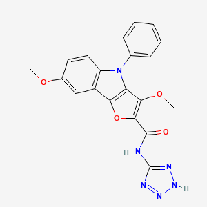 molecular formula C20H16N6O4 B1668959 CI-922 free base CAS No. 89224-56-6