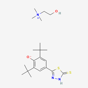 molecular formula C21H35N3O2S2 B1668966 5-(3,5-Di-tert-butyl-4-hydroxyphenyl)-1,3,4-thiadiazole-2(3H)-thione CAS No. 130116-16-4