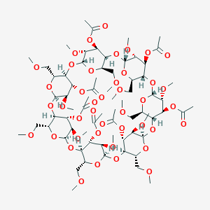 molecular formula C70H112O42 B166899 Heptakis(3-O-acetyl-2,6-di-O-methyl)-beta-cyclodextrin CAS No. 131889-29-7