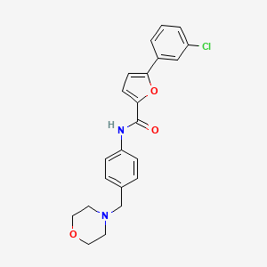 B1668994 5-(3-chlorophenyl)-N-(4-(morpholinomethyl)phenyl)furan-2-carboxamide CAS No. 638156-11-3