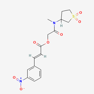 molecular formula C16H18N2O7S B1669004 2-((1,1-Dioxidotetrahydrothiophen-3-yl)(methyl)amino)-2-oxoethyl 3-(3-nitrophenyl)acrylate CAS No. 749872-43-3