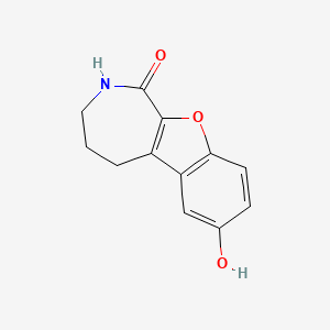molecular formula C12H11NO3 B1669007 7-Hydroxy-2,3,4,5-tetrahydro-1H-benzofuro[2,3-c]azepin-1-one CAS No. 521937-07-5
