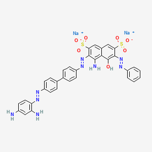 molecular formula C34H27N9NaO7S2 B1669009 CID 156592250 CAS No. 1937-37-7