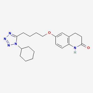 molecular formula C23H31ClFN3O5 B1669032 Cilostazol CAS No. 73963-72-1