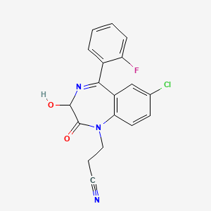 molecular formula C18H13ClFN3O2 B1669062 Cinolazepam CAS No. 75696-02-5