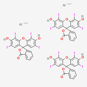 molecular formula C60H18Al2I12O15 B1669068 2-(3,6-Dihydroxy-2,4,5,7-tetraiodoxanthen-9-yl)benzoic acid, aluminium salt CAS No. 12227-78-0