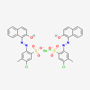 molecular formula C17H13ClN2O4S. 1<br>2Ba<br>C34H24BaCl2N4O8S2 B1669070 Brilliant Red CAS No. 5160-02-1