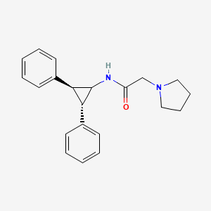 B1669073 N-[(2R,3R)-2,3-diphenylcyclopropyl]-2-(1-pyrrolidinyl)acetamide CAS No. 35452-73-4