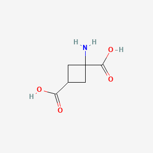 molecular formula C6H9NO4 B1669083 1-Aminocyclobutane-1,3-dicarboxylic acid CAS No. 73550-55-7