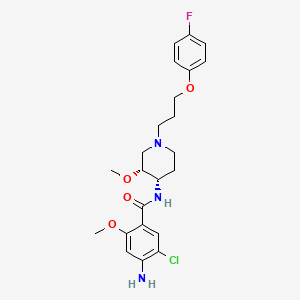 4-Amino-5-chloro-N-[(3S,4S)-1-[3-(4-fluorophenoxy)propyl]-3-methoxypiperidin-4-yl]-2-methoxybenzamide