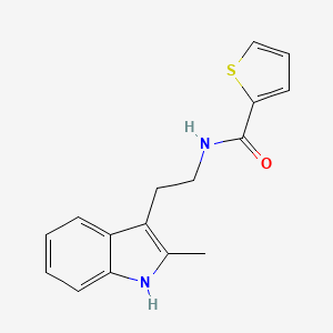 molecular formula C16H16N2OS B1669131 N-[2-(2-甲基-1H-吲哚-3-基)乙基]噻吩-2-甲酰胺 CAS No. 442632-72-6