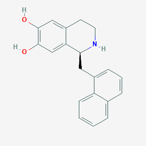 molecular formula C20H19NO2 B1669134 (S)-1-(naphthalen-1-ylmethyl)-1,2,3,4-tetrahydroisoquinoline-6,7-diol CAS No. 626252-75-3