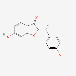 molecular formula C16H12O4 B1669136 (2Z)-6-Hydroxy-2-(4-methoxybenzylidene)-1-benzofuran-3(2H)-one CAS No. 1234351-90-6