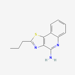 molecular formula C13H13N3S B1669137 2-Propylthiazolo[4,5-c]quinolin-4-amine CAS No. 256922-53-9