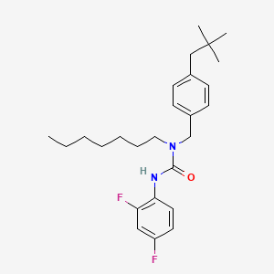 molecular formula C26H36F2N2O B1669144 N'-(2,4-DIFLUOROPHENYL)-N-HEPTYL-N-(4-NEOPENTYLBENZYL)UREA CAS No. 96224-26-9