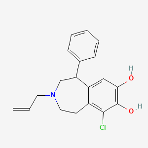 molecular formula C19H20ClNO2 B1669153 6-Chloro-7,8-dihydroxy-3-allyl-1-phenyl-2,3,4,5-tetrahydro-1H-3-benzazepine CAS No. 80751-65-1