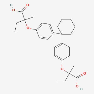 molecular formula C28H36O6 B1669179 Clinofibrate CAS No. 30299-08-2