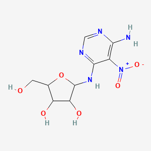 molecular formula C9H13N5O6 B1669183 6-Amino-5-nitro-4-imino-b-D-ribofuranosylpyrimidine CAS No. 105798-74-1