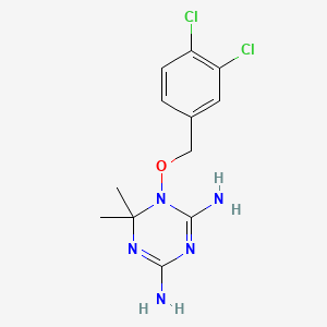 molecular formula C12H15Cl2N5O B1669191 Clociguanil CAS No. 3378-93-6